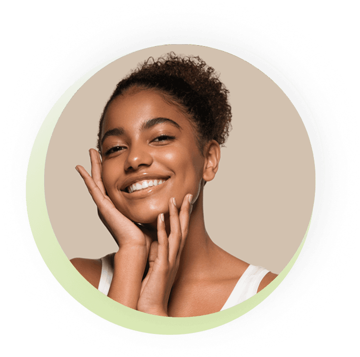 Woman with glowing, healthy skin